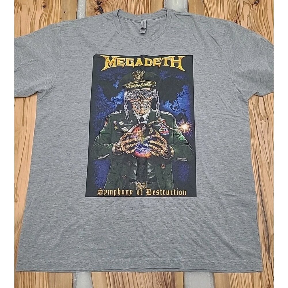 Megadeth Symphony Of Destruction Tee Gray XL